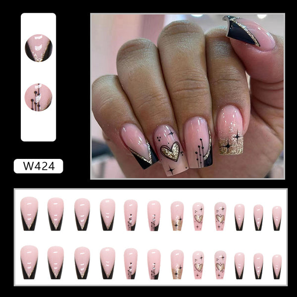 12 Sizes-24 Pcs Press On Nails W406