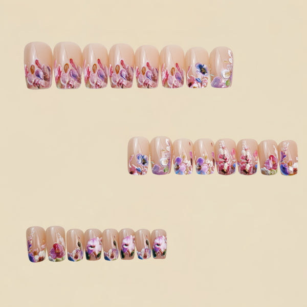 12 Sizes-24 Pcs Press On Nails Y1511