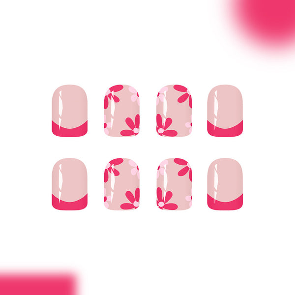 12 Sizes-24 Pcs Press On Nails C1155