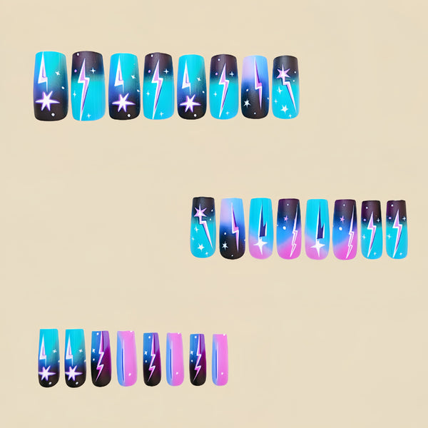 12 Sizes-24 Pcs Press On Nails Y471