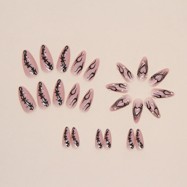 12 Sizes-24 Pcs Press On Nails Z678