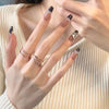12 Sizes-24 Pcs Press On Nails Z193