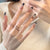 12 Sizes-24 Pcs Press On Nails Z193