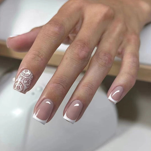 12 Sizes-24 Pcs Press On Nails W1277