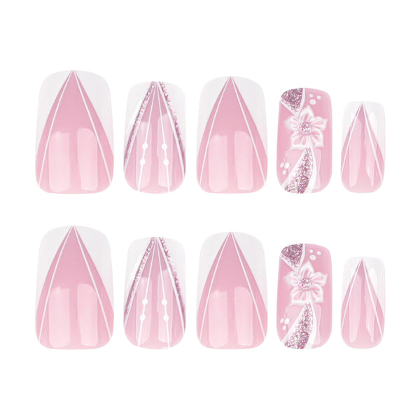 12 Sizes-24 Pcs Press On Nails JP3769