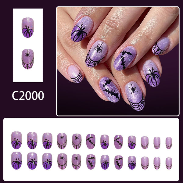 12 Sizes-24 Pcs Press On Nails C2000