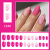 12 Sizes-24 Pcs Press On Nails C948