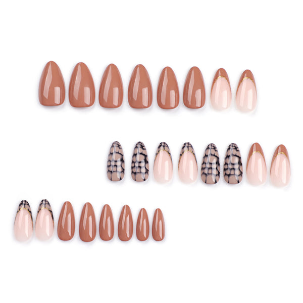 12 Sizes-24 Pcs Press On Nails JP2851