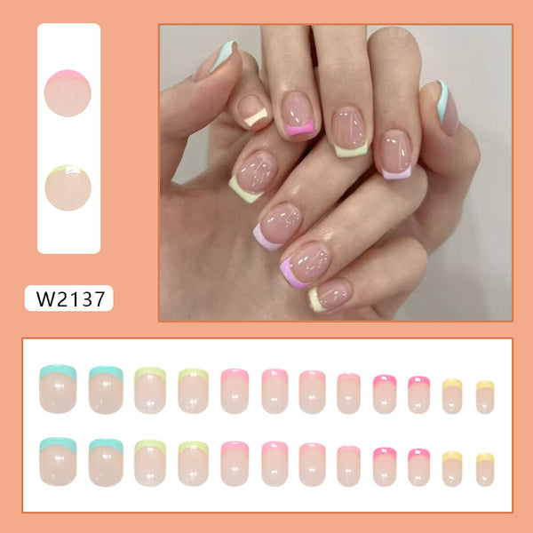 12 Sizes-24 Pcs Press On Nails W2137