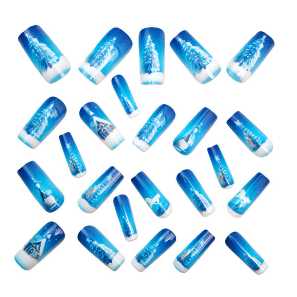 12 Sizes-24 Pcs Press On Nails Y1595
