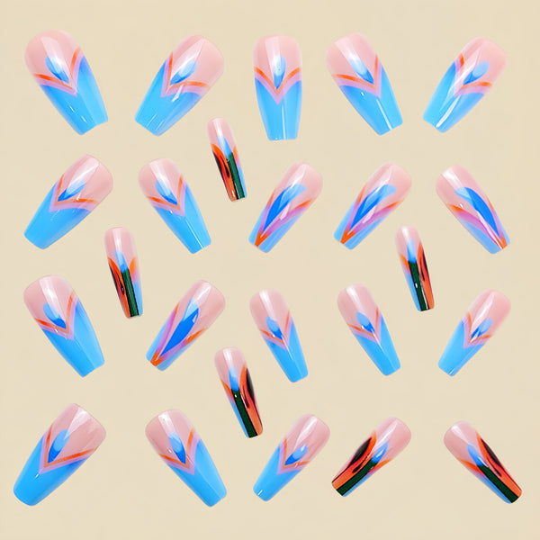 12 Sizes-24 Pcs Press On Nails Y726