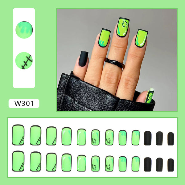 12 Sizes-24 Pcs Press On Nails W301