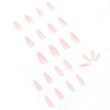 Glossy Long Pink Square Press on Nails