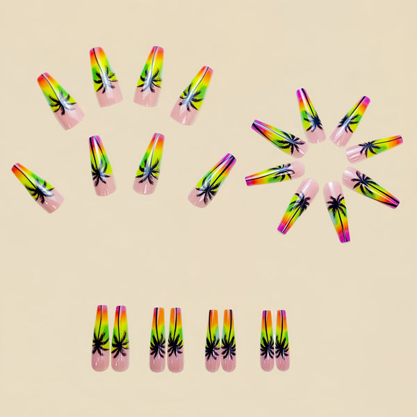 12 Sizes-24 Pcs Press On Nails Y709