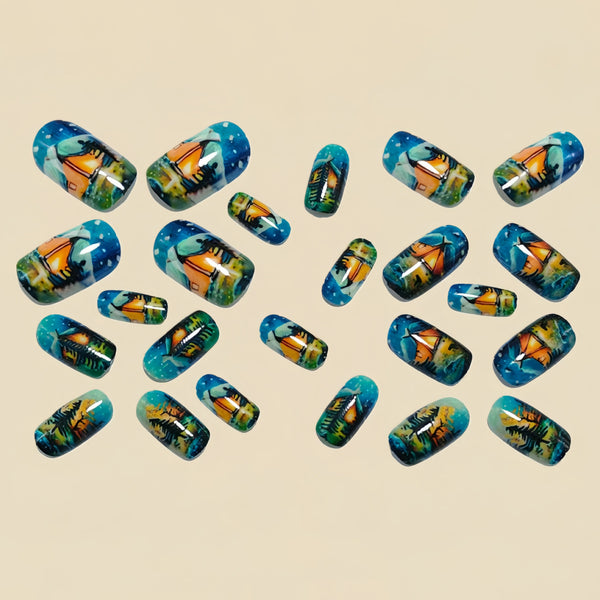 12 Sizes-24 Pcs Press On Nails Y1576