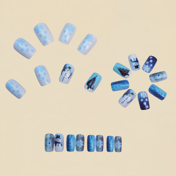 12 Sizes-24 Pcs Press On Nails Y1248
