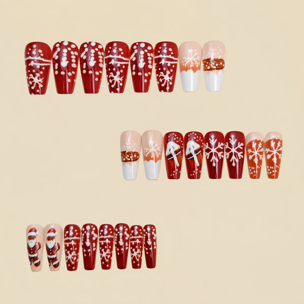 12 Sizes-24 Pcs Press On Nails Y1198