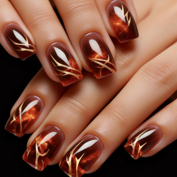 12 Sizes-24 Pcs Press On Nails Y453-2