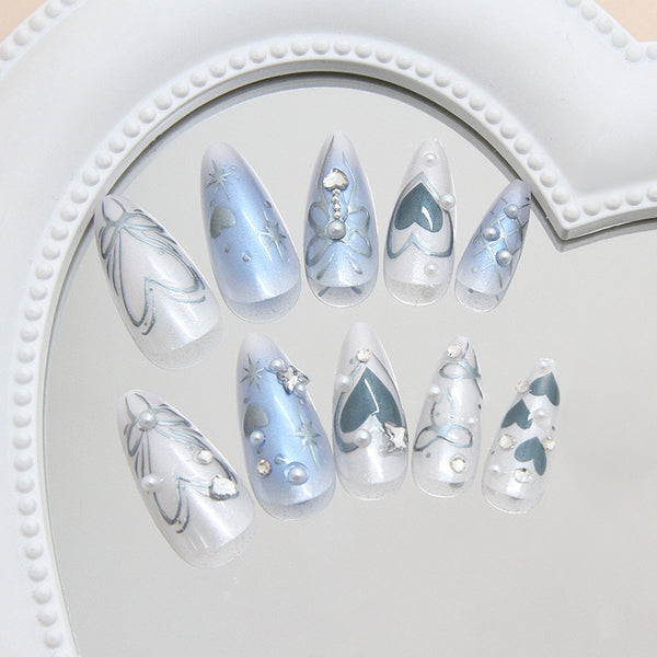 12 Sizes-24 Pcs Press On Nails Z1052
