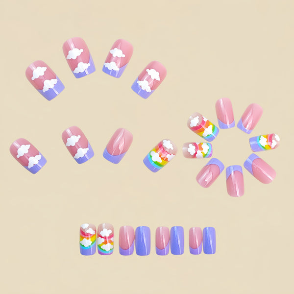 12 Sizes-24 Pcs Press On Nails Y1873