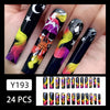 12 Sizes-24 Pcs Press On Nails Y193