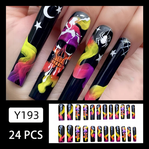 12 Sizes-24 Pcs Press On Nails Y193