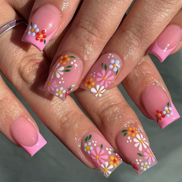 12 Sizes-24 Pcs Press On Nails C1042