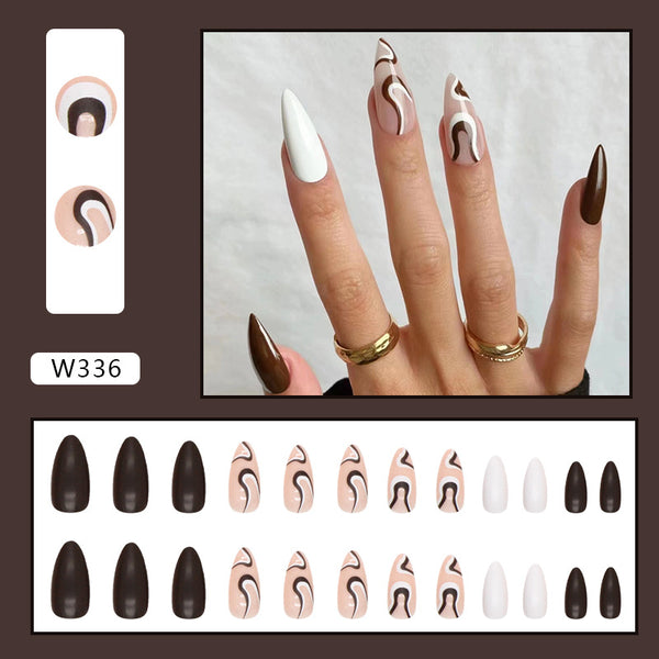 12 Sizes-24 Pcs Press On Nails W336