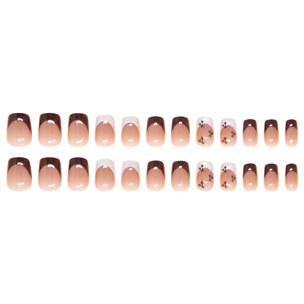12 Sizes-24 Pcs Press On Nails R877