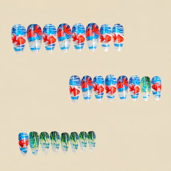 12 Sizes-24 Pcs Press On Nails Y1945