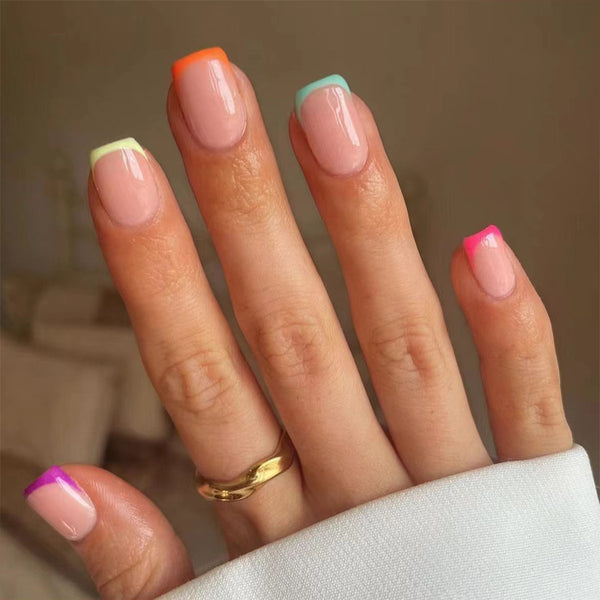 12 Sizes-24 Pcs Press On Nails C407