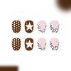 12 Sizes-24 Pcs Press On Nails C1389
