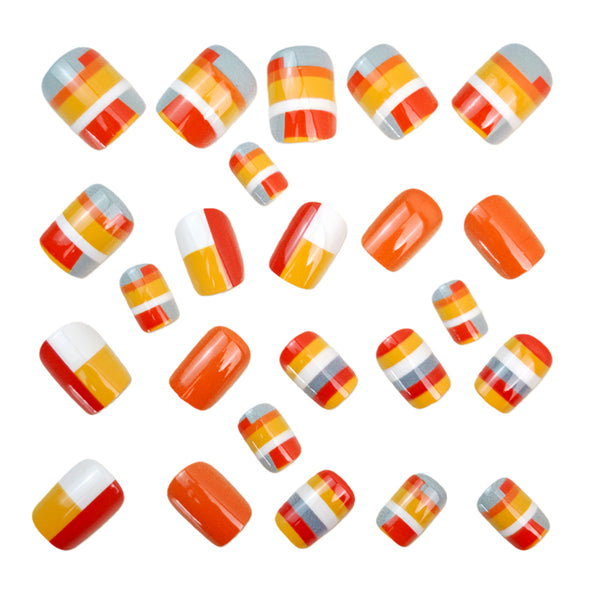 12 Sizes-24 Pcs Press On Nails Y1492