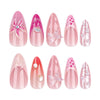 12 Sizes-24 Pcs Press On Nails JP3431