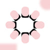 12 Sizes-24 Pcs Press On Nails C935
