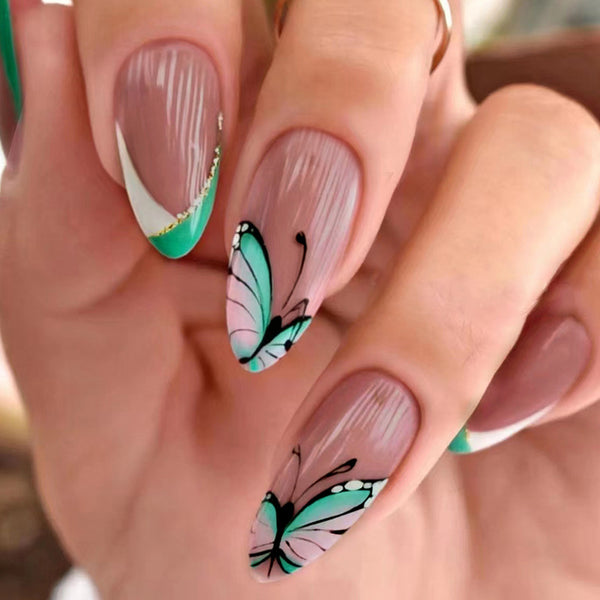 12 Sizes-24 Pcs Press On Nails W659