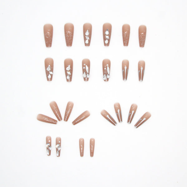 12 Sizes-24 Pcs Press On Nails Z215