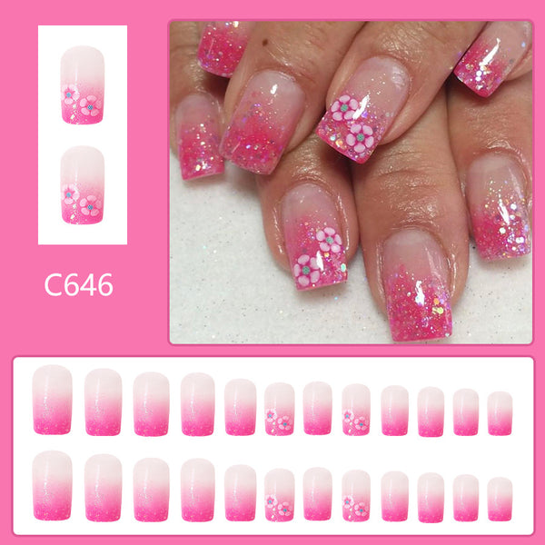 12 Sizes-24 PcsPress On Nails C646