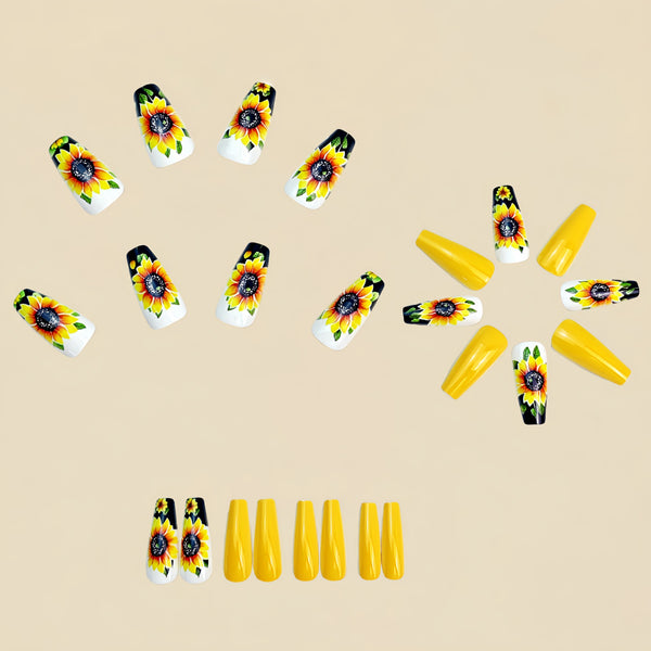12 Sizes-24 Pcs Press On Nails Y1093