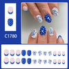 12 Sizes-24 Pcs Press On Nails C1780