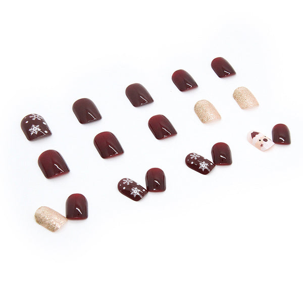 12 Sizes-24 Pcs Press On Nails R621
