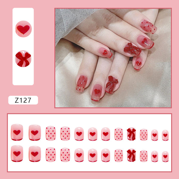 12 Sizes-24 Pcs Press On Nails Z122