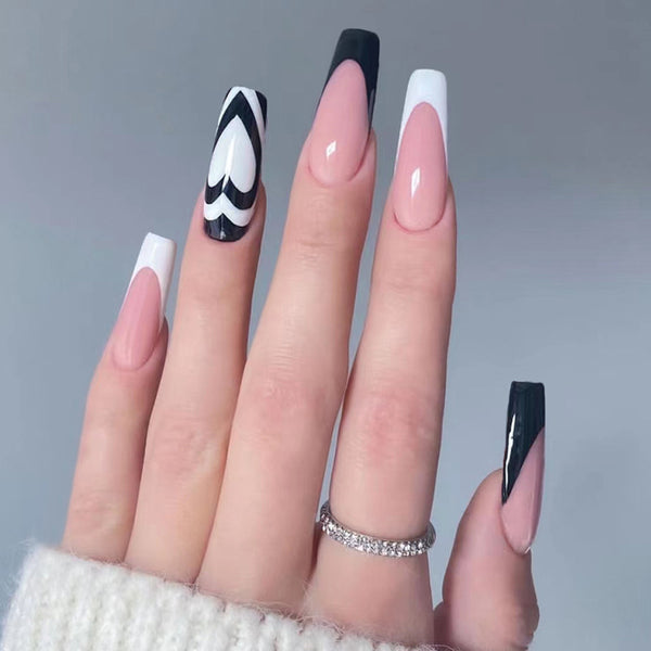 12 Sizes-24 Pcs Press On Nails W126