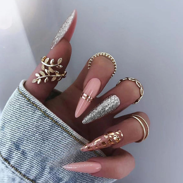 12 Sizes-24 Pcs Press On Nails W764