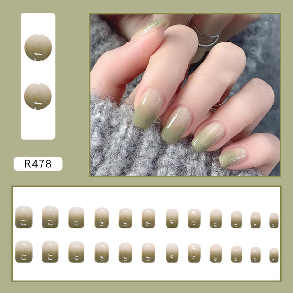 12 Sizes-24 Pcs Press On Nails R478