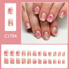 12 Sizes-24 Pcs Press On Nails C1794
