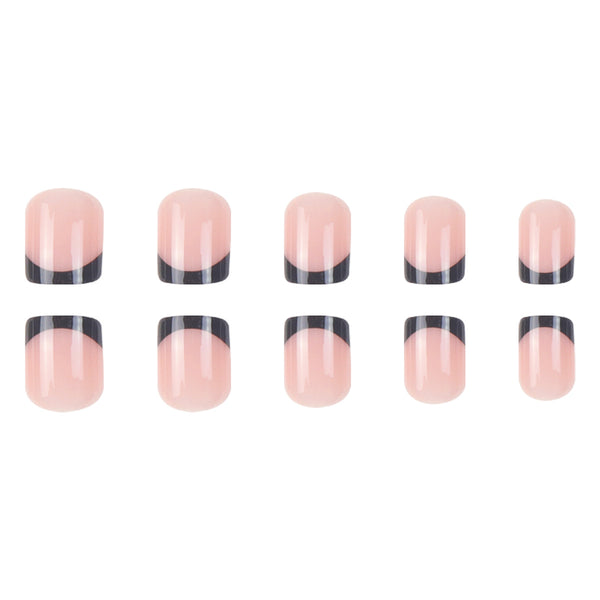 French Glossy Medium Square Press on Nails - JP1972