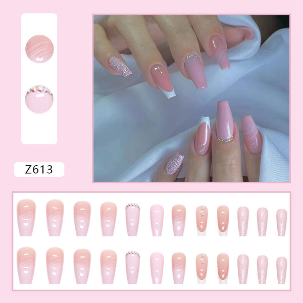12 Sizes-24 Pcs Press On Nails Z613