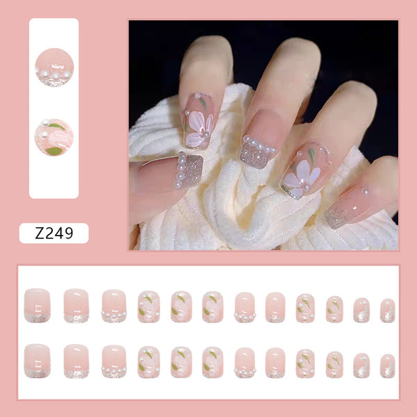 12 Sizes-24 Pcs Press On Nails Z243