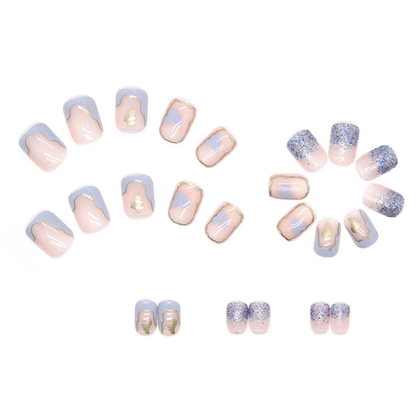 12 Sizes-24 Pcs Press On Nails R593